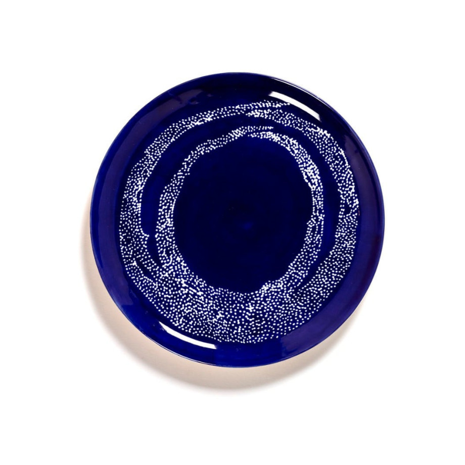 Serax FEAST Lapis Lazuli Swirl-Dots L dinerbord 26,5 cm afbeelding 1