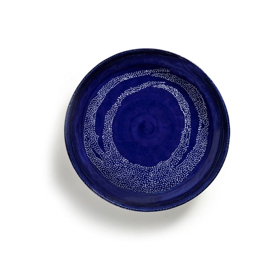 Serax FEAST Lapis Lazuli Swirl-Dots L serveerschaal 35 cm afbeelding 1