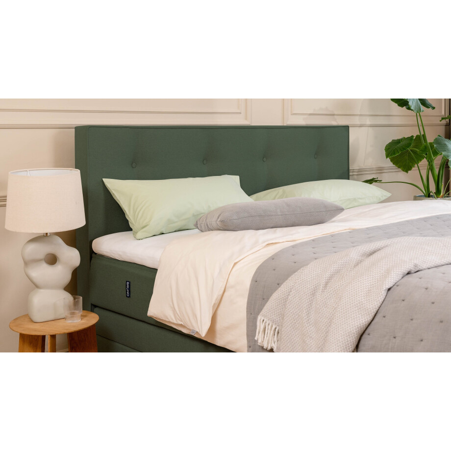 BRUNO Premium boxspring met opbergruimte, 160x200cm, in mosgroen | Matrashardheid: Links H3 / Rechts H2 | Extra opbergruimte & individueel configureerbaar afbeelding 1