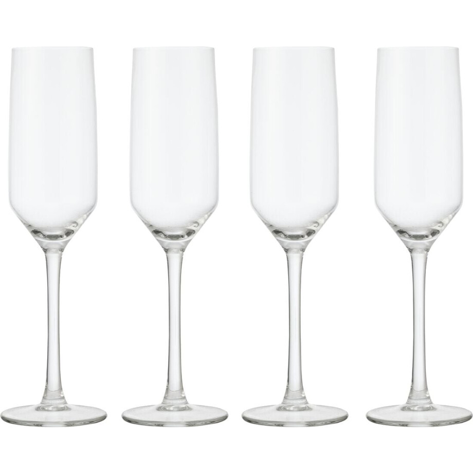HEMA HEMA Champagneglazen 230ml - 4 Stuks (transparant) afbeelding 1
