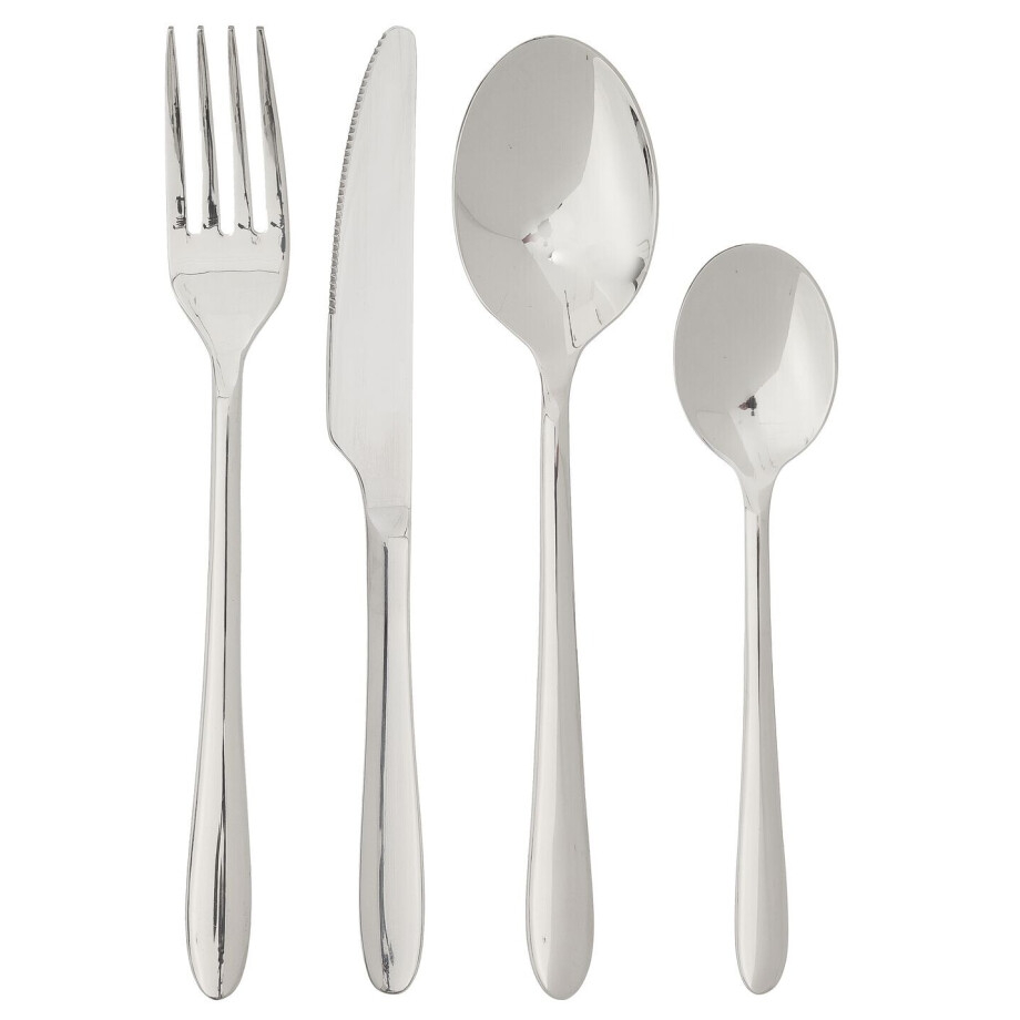 HEMA HEMA 16-delige Bestekset Bari (zilver) afbeelding 1