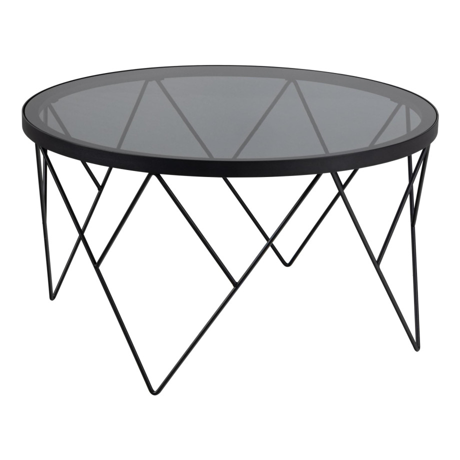 Bendt Ronde Salontafel 'Averill' Glas, 80cm afbeelding 1