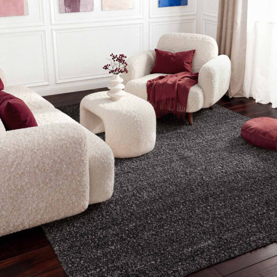 Vloerkleed Portobello Rechthoekig - Donkergrijs 290x200cm - Polyester - Dekbed-Discounter.nl Vloerkleed Portobello Rechthoekig - Donkergrijs 290x200cm - Polyester - Dekbed-Discounter.nl afbeelding