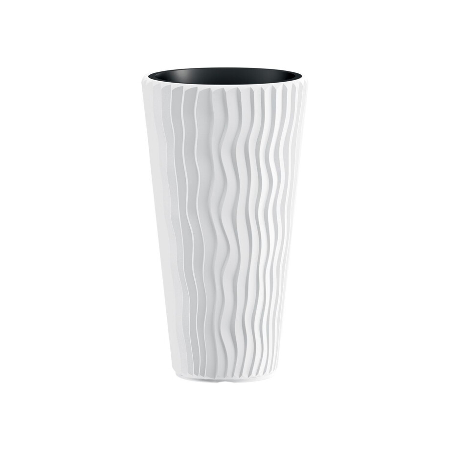 PROSPERPLAST Bloempot Sandy Slim (Wit, 30 x 30 x 53 cm) PROSPERPLAST Bloempot Sandy Slim (Wit, 30 x 30 x 53 cm) afbeelding 1