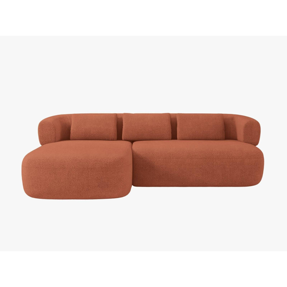 Hoekbank Jenny links bouclé | Micadoni Home afbeelding 1