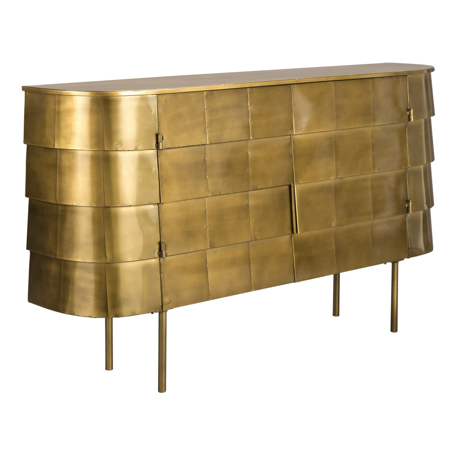 Dutchbone Dressoir 'Hanna' 117cm, kleur Goud afbeelding 