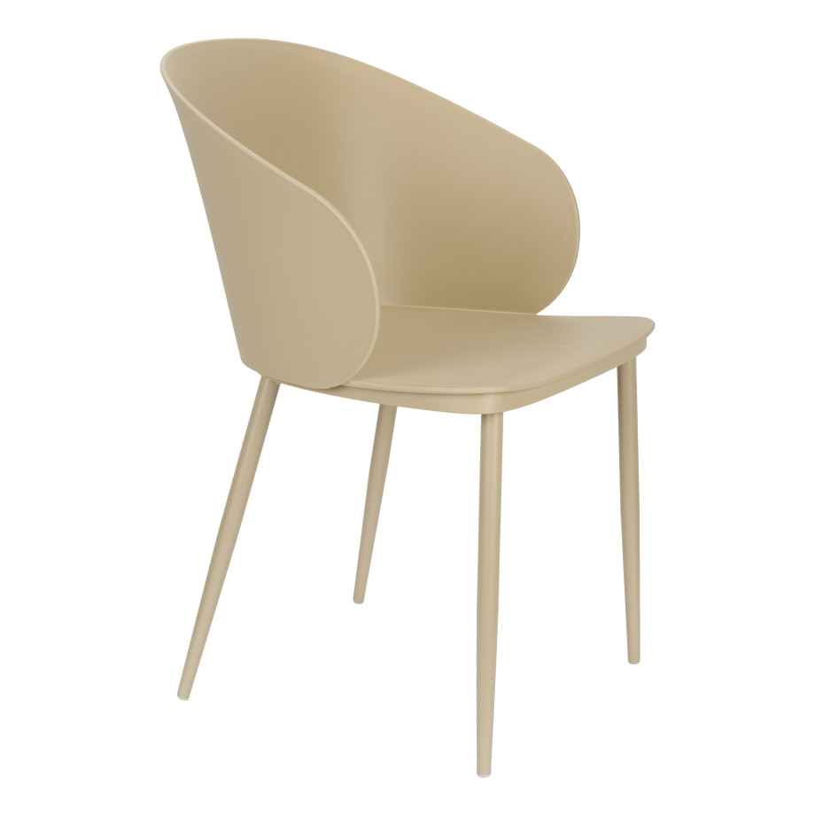 ZILT Eetkamerstoel 'Raiford' kleur Beige ZILT Eetkamerstoel 'Raiford' kleur Beige afbeelding 1