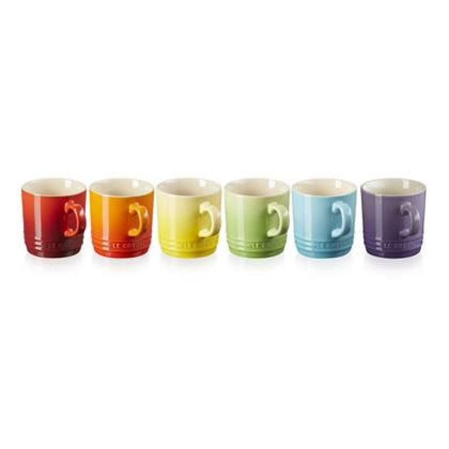 Le Creuset Regenboog Koffiebekers 0,2 L - 6 st. afbeelding 1