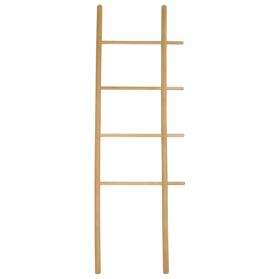 ZILT Wandrek/Ladder 'Jovana' Eikenhout, 157 x 52cm, kleur Naturel afbeelding 1