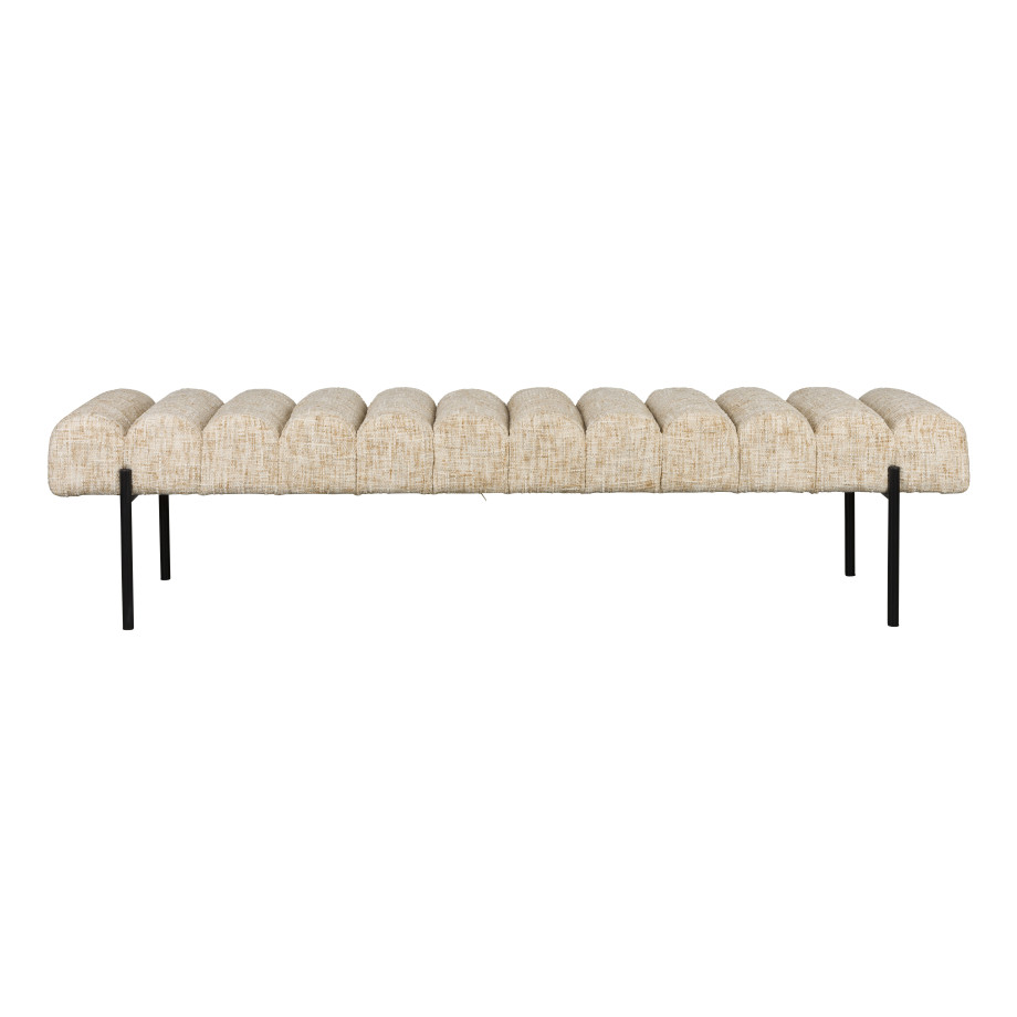 ZILT Eetkamerbank 'Krystal' 160cm, kleur Beige afbeelding 1