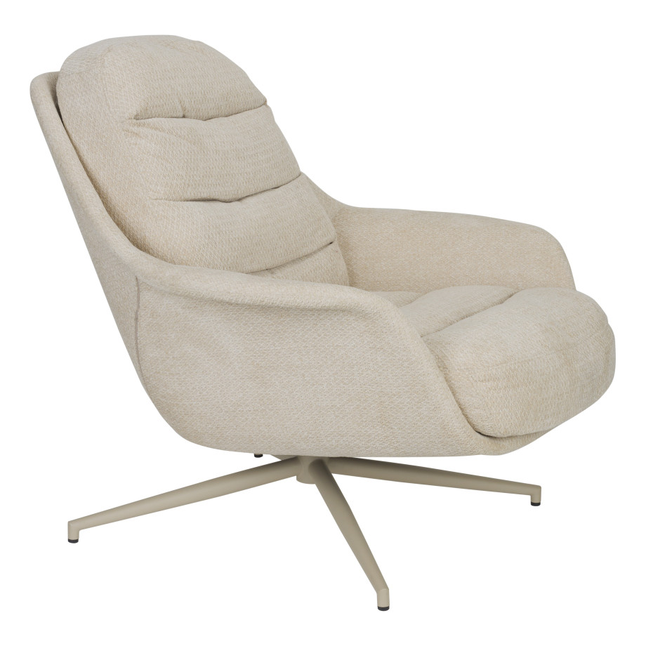 Zuiver Draaifauteuil 'Philly' kleur Beige afbeelding 1