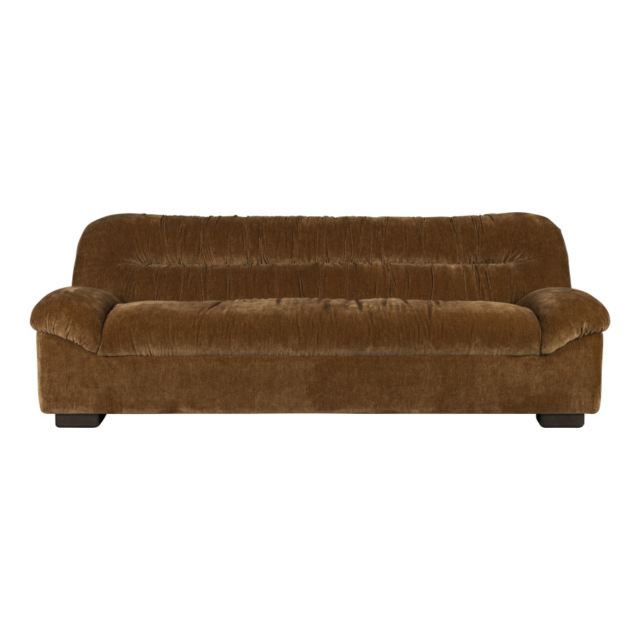 Dutchbone 3-zits Bank 'Douglas' Velvet, kleur Cognac afbeelding 1