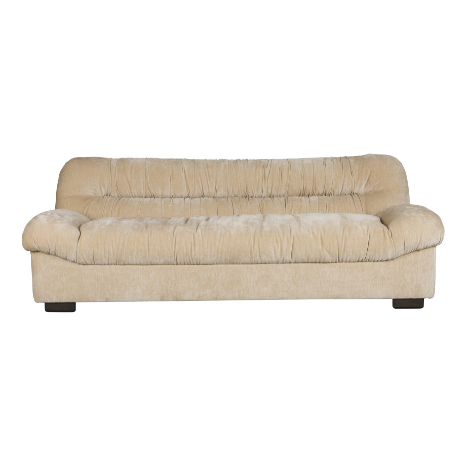 Dutchbone 3-zits Bank 'Douglas' Velvet, kleur Beige afbeelding 1