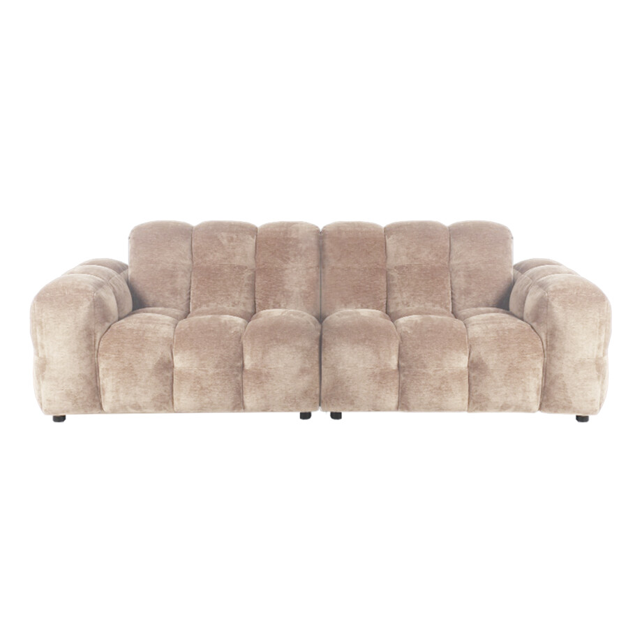 Dutchbone 3-zits Bank 'Hackman' Velvet, kleur Beige afbeelding 1