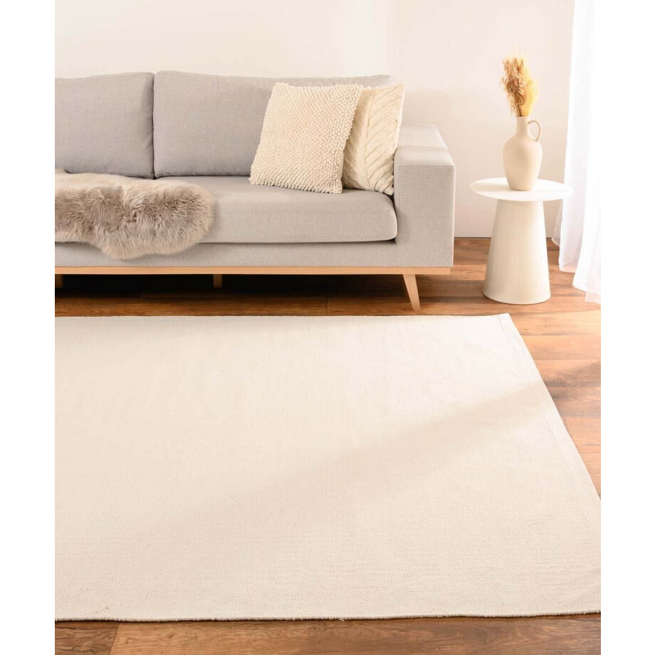 Katoen vloerkleed - Svelvik wit 300x400 cm afbeelding 1