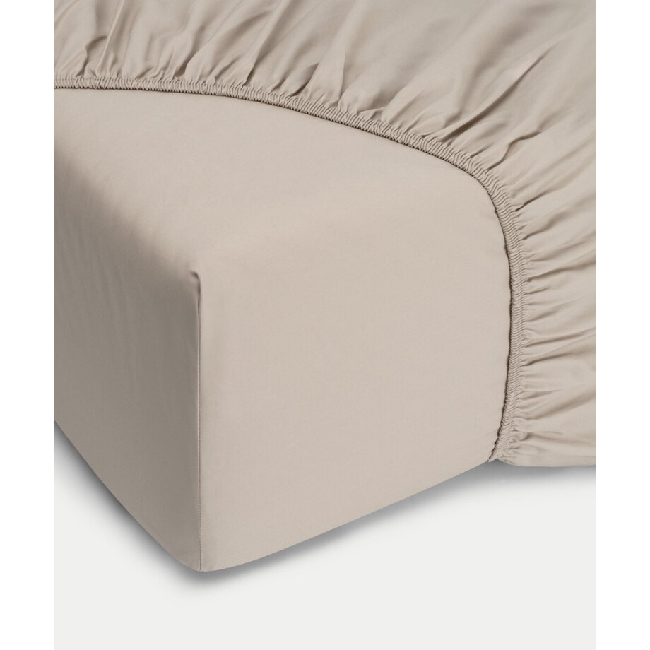 DOUXE Hotel Hoeslaken Egyptisch Katoen Percal 400TC - Latte - 200x210 cm - Extra hoge hoek tot 45cm afbeelding 1