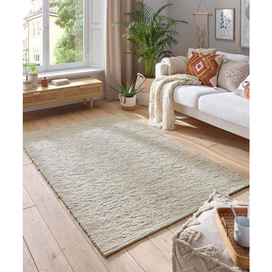 Wollen vloerkleed - Kaia groen 200x290 Wollen vloerkleed - Kaia groen 200x290 afbeelding 1