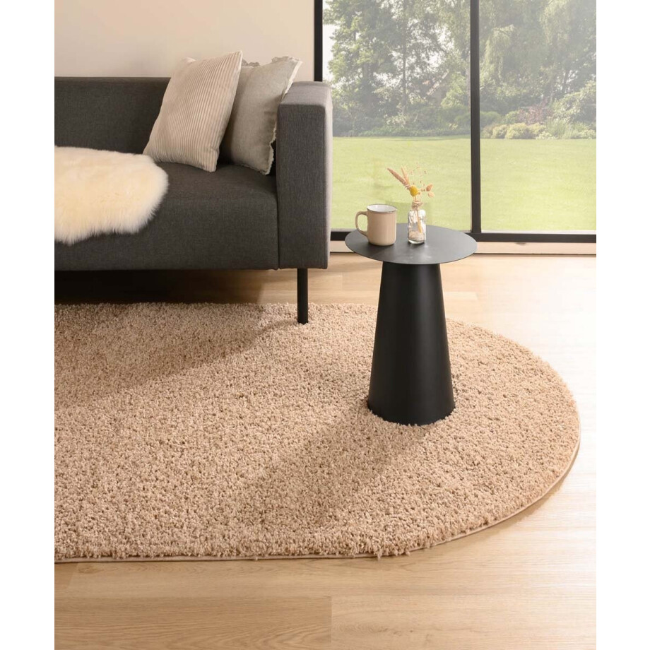 Vloerkleed ovaal hoogpolig - Shaggy Trend beige 200x300 cm afbeelding 1