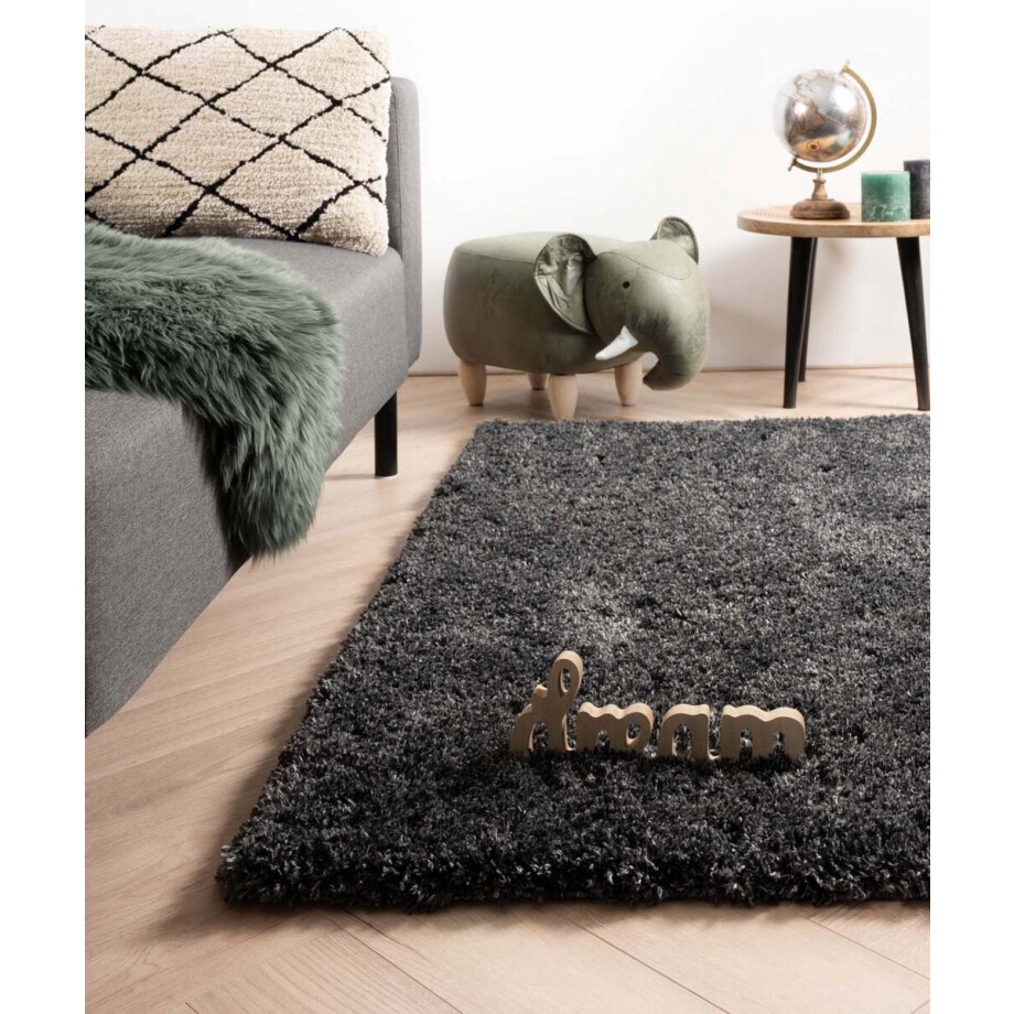 Hoogpolig vloerkleed - Cozy Shaggy antraciet 160x230 cm Hoogpolig vloerkleed - Cozy Shaggy antraciet 160x230 cm afbeelding 1