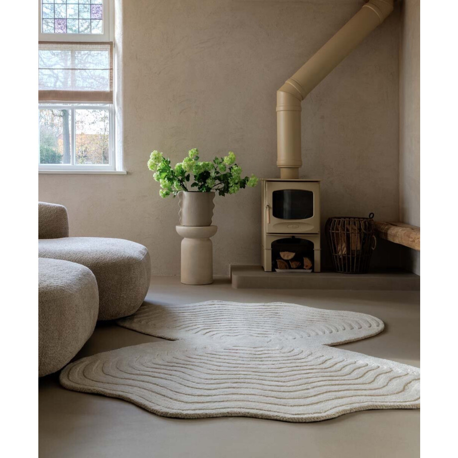 Organisch design vloerkleed - Balans Oyster ivoor 300x315 cm afbeelding 1
