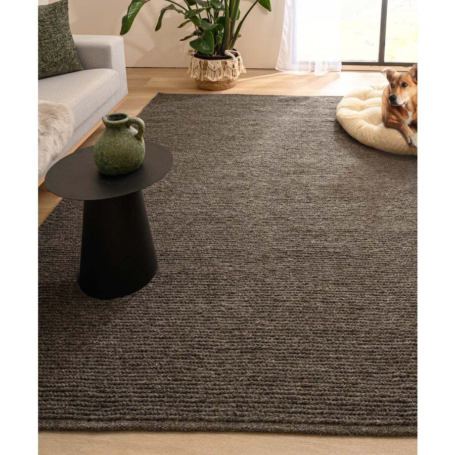 Wollen vloerkleed - Narvik Taupe 140x200 cm Wollen vloerkleed - Narvik Taupe 140x200 cm afbeelding 1