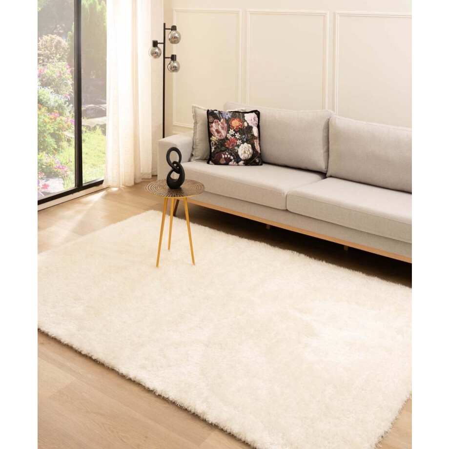 Hoogpolig vloerkleed velvet - Posh wit 240x340 cm afbeelding 1