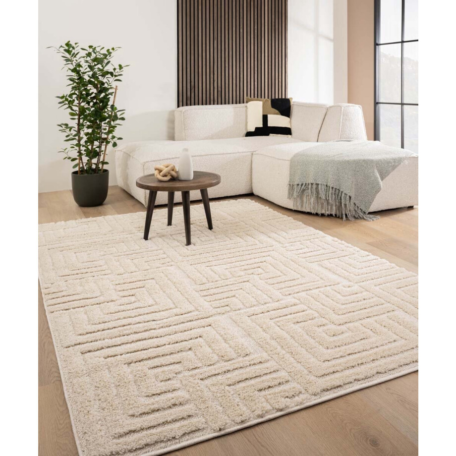 Scandinavisch vloerkleed - Arc Shade crème 200x300 cm Scandinavisch vloerkleed - Arc Shade crème 200x300 cm afbeelding 1
