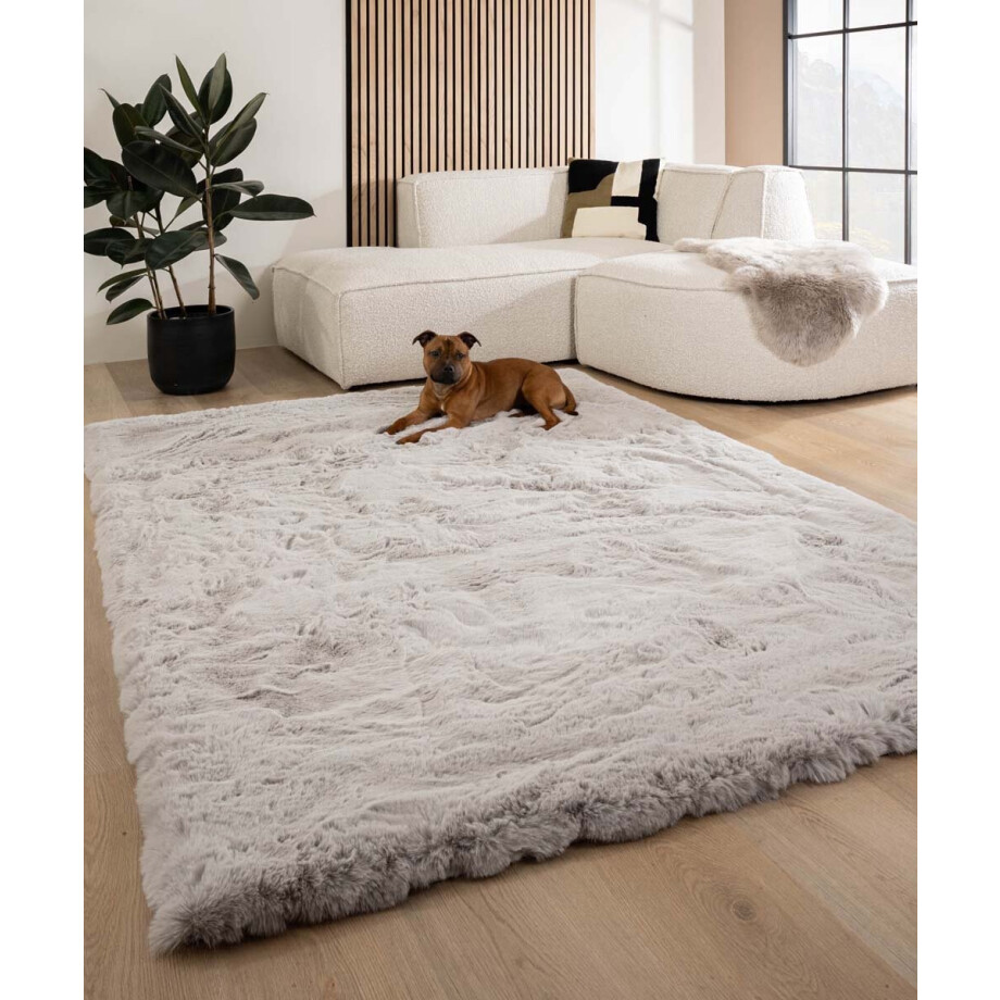 Fluffy vloerkleed - Comfy Deluxe lichtgrijs 160x230 afbeelding 1
