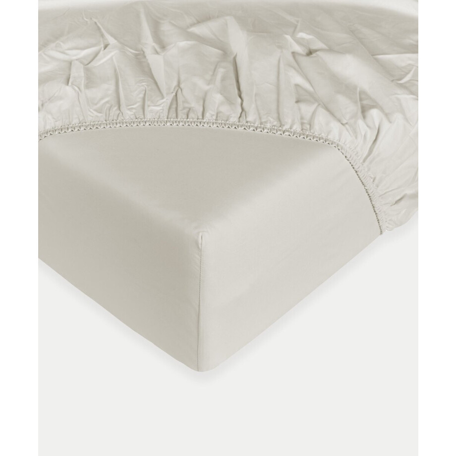 DOUXE Hotel Hoeslaken Egyptisch Katoen Percal 400TC - Greige - 200x200 cm - Extra hoge hoek tot 45cm afbeelding 1