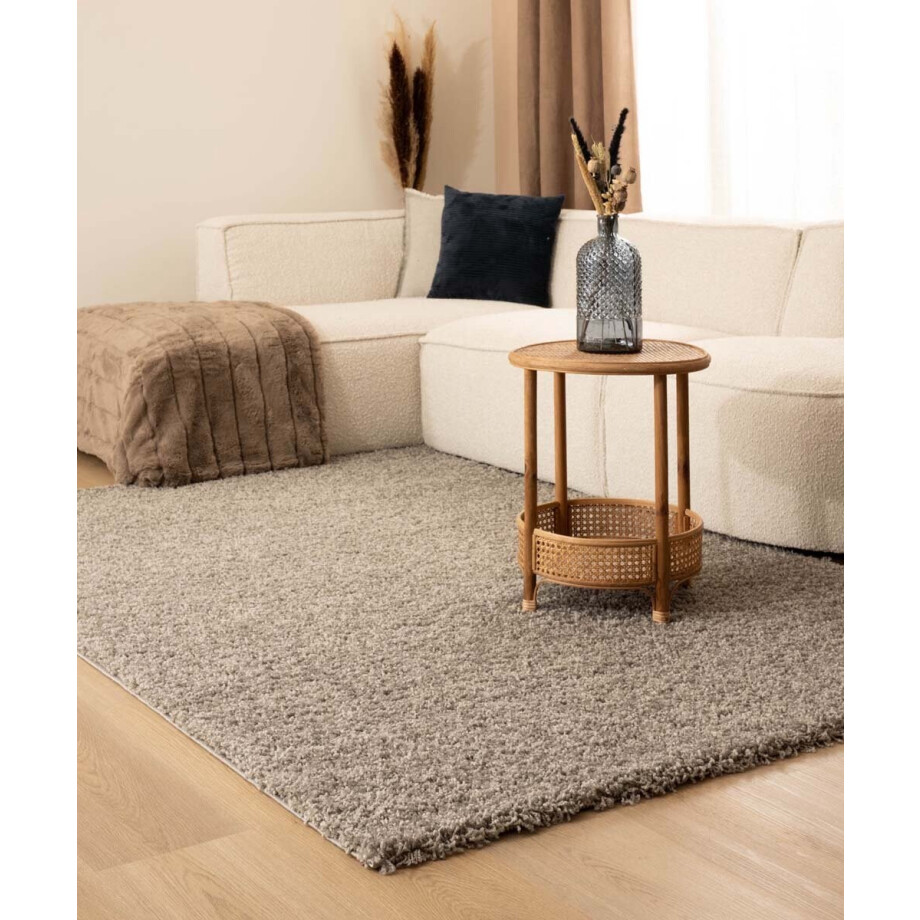 Hoogpolig vloerkleed shaggy Trend effen - lichtgrijs 160x230 cm afbeelding 1