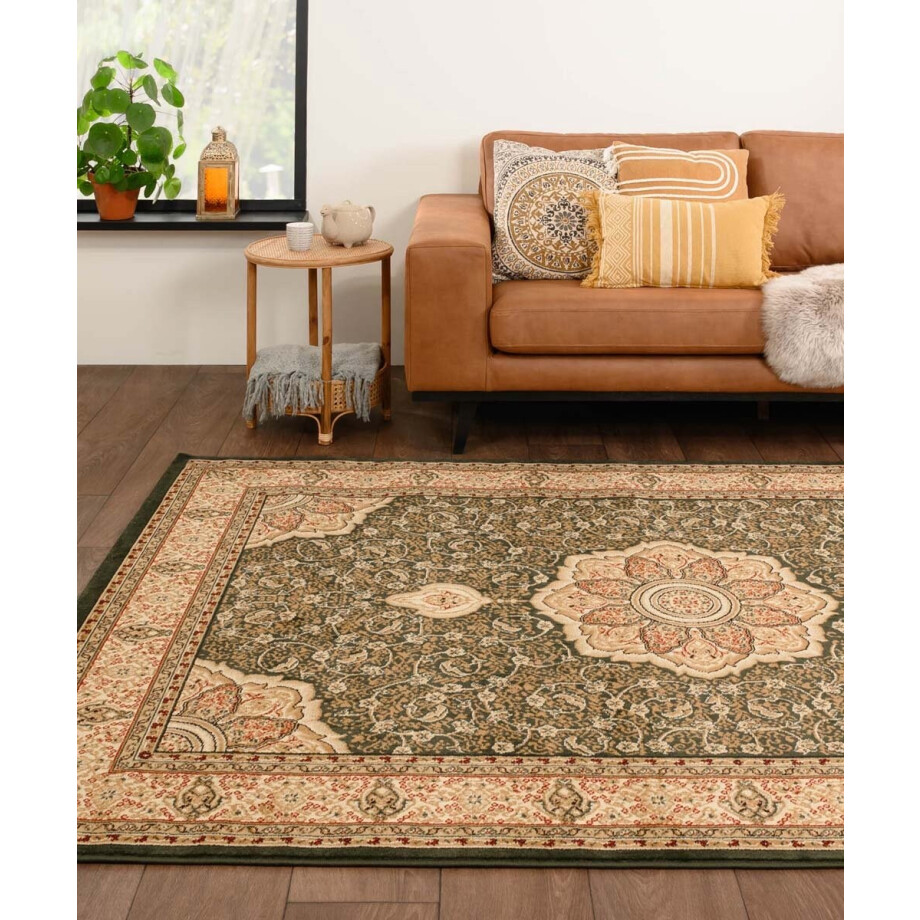Perzisch tapijt - Mirage Majesty groen/beige 200x290 cm Perzisch tapijt - Mirage Majesty groen/beige 200x290 cm afbeelding 1