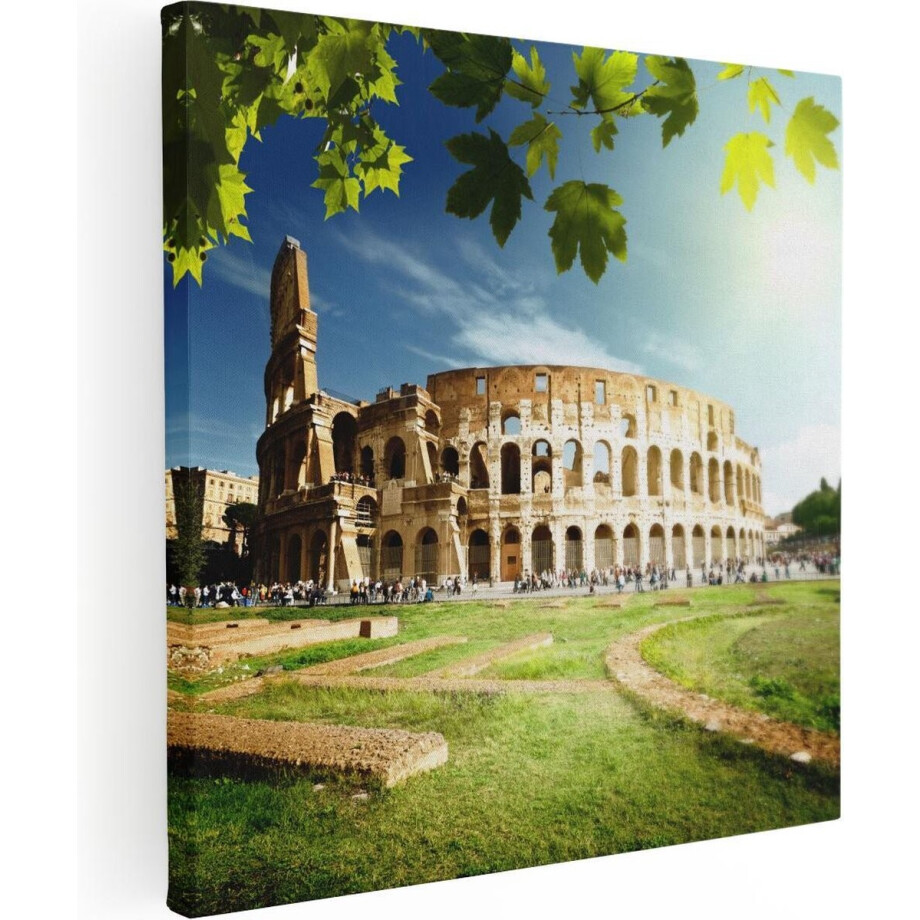 Artaza Canvas Schilderij Colosseum in Rome, Italië - 50x50 - Foto Op Canvas - Canvas Print Artaza Canvas Schilderij Colosseum in Rome, Italië - 50x50 - Foto Op Canvas - Canvas Print afbeelding 1