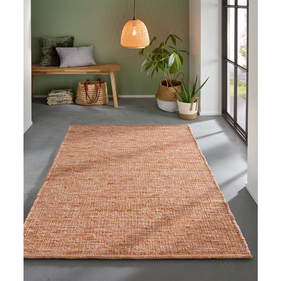Wollen vloerkleed - Bokn Terracotta 140x200 cm Wollen vloerkleed - Bokn Terracotta 140x200 cm afbeelding 1