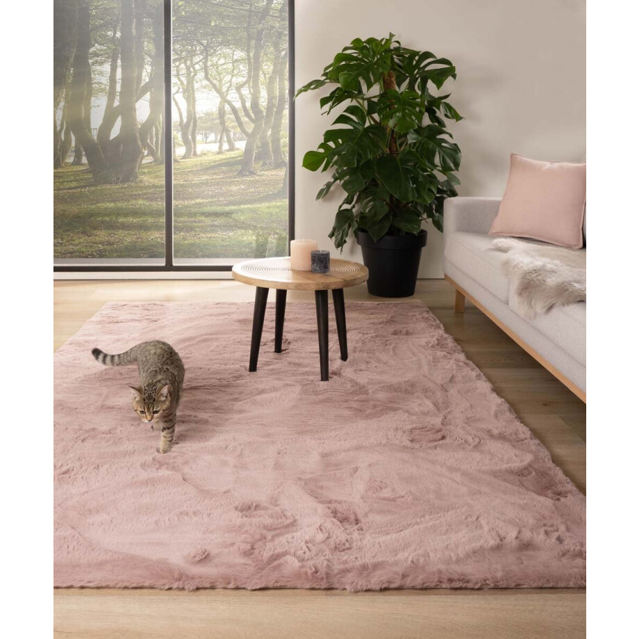 Fluffy vloerkleed - Comfy plus roze 200x290 Fluffy vloerkleed - Comfy plus roze 200x290 afbeelding 1