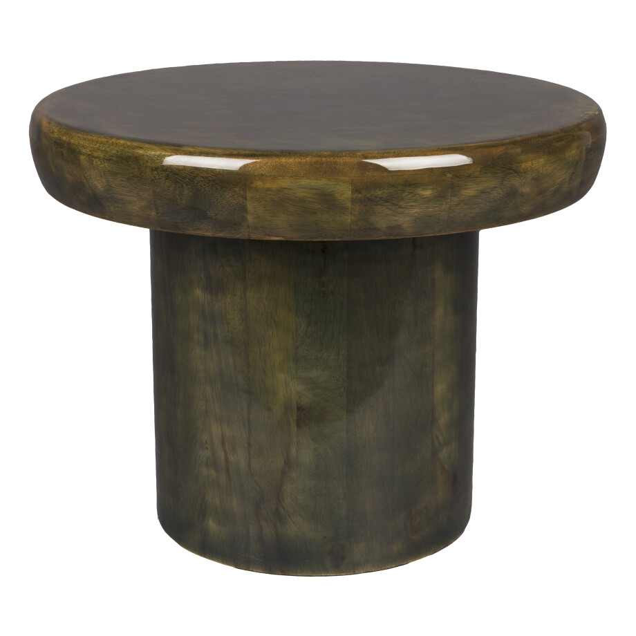 Dutchbone Ronde Bijzettafel 'Mush' Mangohout, 45cm Dutchbone Ronde Bijzettafel 'Mush' Mangohout, 45cm afbeelding