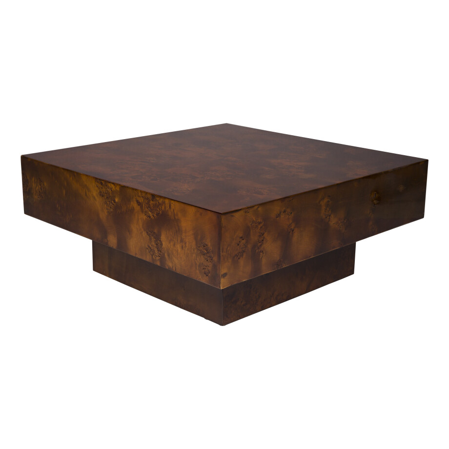 Dutchbone Vierkante Salontafel 'Quinn' 90 x 90cm, kleur Walnoot afbeelding 1