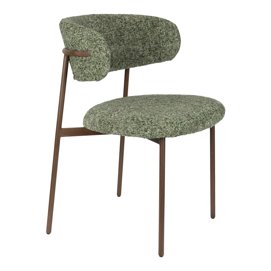 ZILT Eetkamerstoel 'Shakila' Geweven stof, kleur Groen ZILT Eetkamerstoel 'Shakila' Geweven stof, kleur Groen afbeelding 1