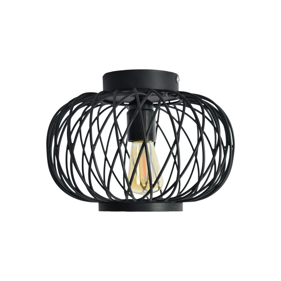 Urban Interiors Plafondlamp 'Twist' Ø25cm, kleur Zwart Urban Interiors Plafondlamp 'Twist' Ø25cm, kleur Zwart afbeelding 1