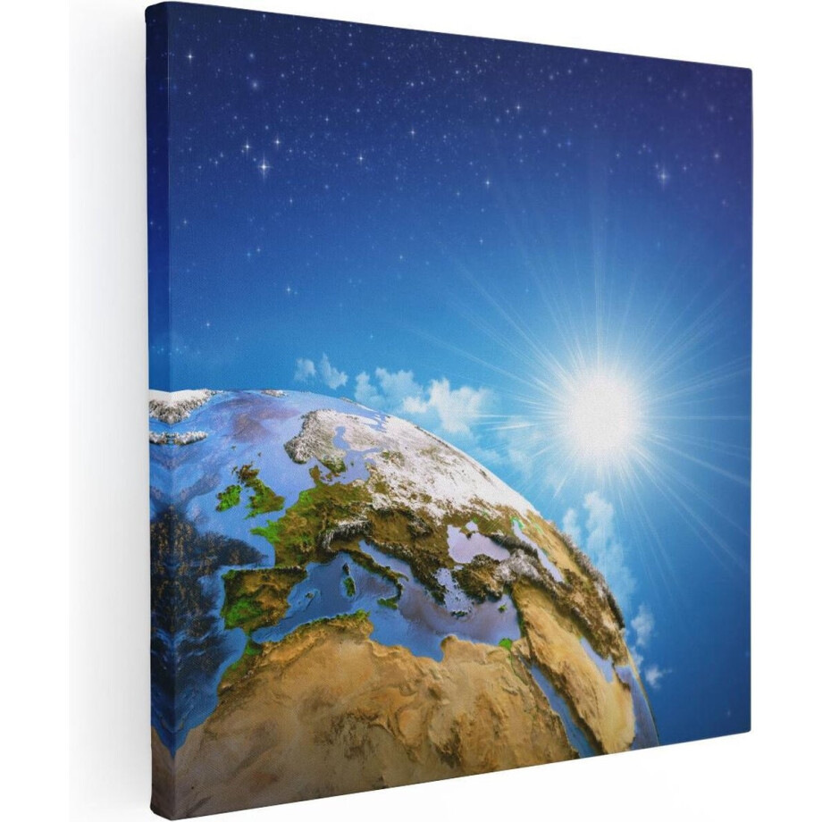 Artaza Canvas Schilderij Wereldkaart - 60x60 cm - Wanddecoratie Ruimte - Muurdecoratie Aarde Vanuit Space - Schilderijen Op Canvas Artaza Canvas Schilderij Wereldkaart - 60x60 cm - Wanddecoratie Ruimte - Muurdecoratie Aarde Vanuit Space - Schilderijen Op Canvas afbeelding 1