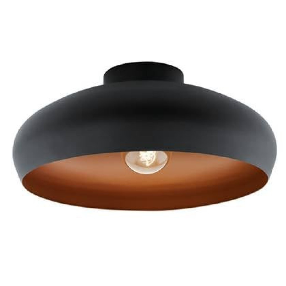 EGLO Mogano Plafondlamp Ã 40 cm - Zwart/Koper afbeelding 1