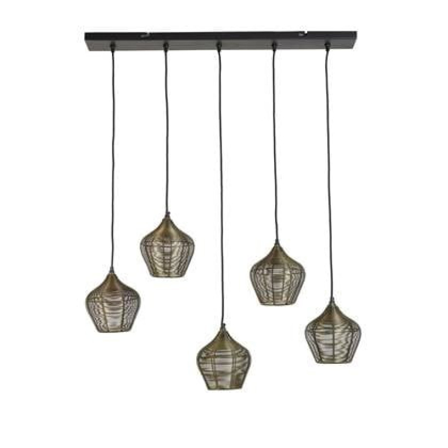 Light & Living Hanglamp Alvaro - Antiek Brons - 100x20x122cm - 5L afbeelding 1