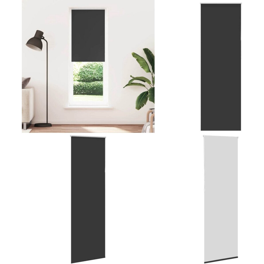 vidaXL Rolgordijn verduisterend 85x210cm stofbreedte 80,7 cm polyester - Rolgordijn - Rolgordijnen - Dag- En Nachtgordijn - Verduisterend Rolgordijn afbeelding 1