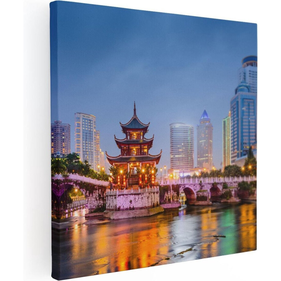 Artaza Canvas Schilderij Rivier bij Stad Guiyang in China - 30x30 - Klein - Foto Op Canvas - Canvas Print Artaza Canvas Schilderij Rivier bij Stad Guiyang in China - 30x30 - Klein - Foto Op Canvas - Canvas Print afbeelding 1