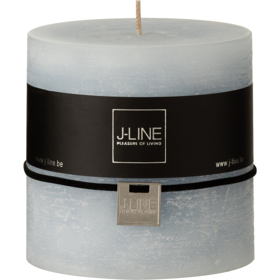 J-Line cilinderkaars - lichtblauw - 75U - 6 stuks afbeelding 1