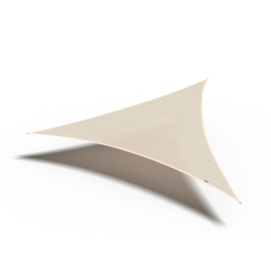 Schaduwdoek shade sail HDPE driehoek 5m (Off white) Schaduwdoek shade sail HDPE driehoek 5m (Off white) afbeelding
