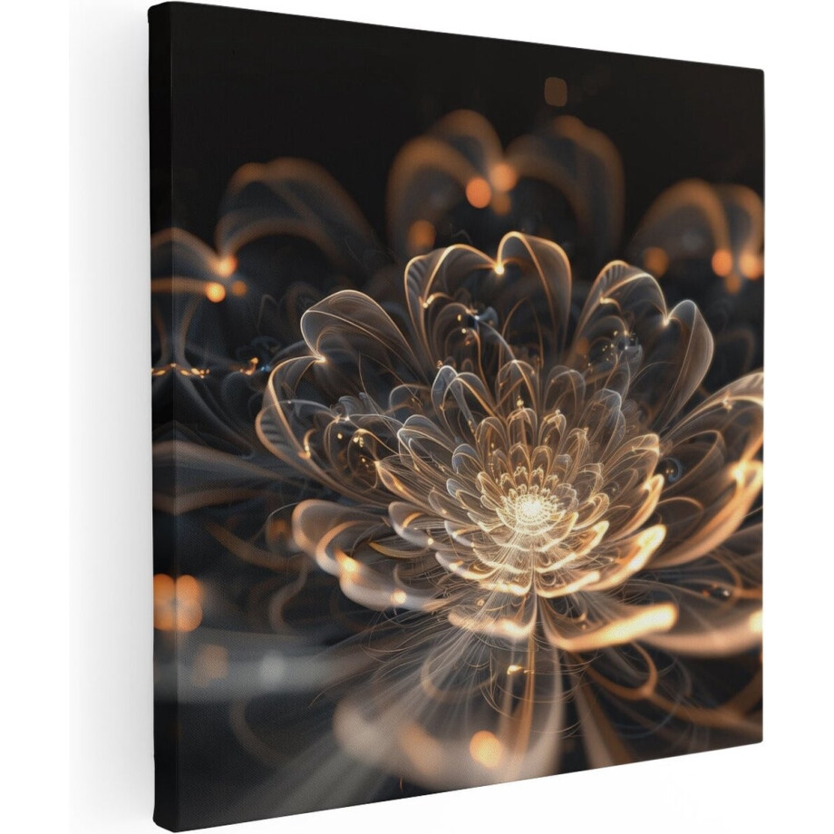Artaza Canvas Schilderij Abstract Bloem - Bloemen - 80x80 cm - Groot - Wanddecoratie Woonkamer - Schilderijen - Muurdecoratie Artaza Canvas Schilderij Abstract Bloem - Bloemen - 80x80 cm - Groot - Wanddecoratie Woonkamer - Schilderijen - Muurdecoratie afbeelding 1