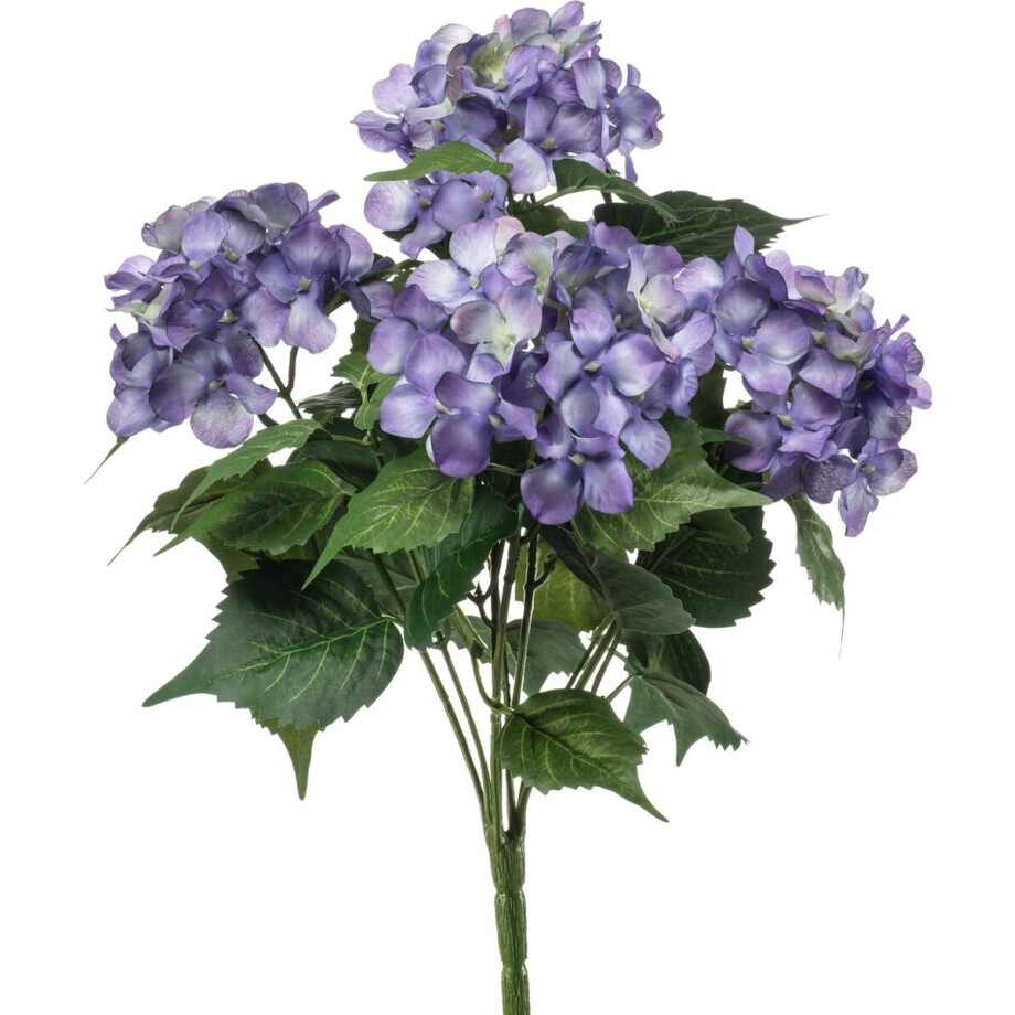 Emerald - Kunstplant Hortensia 38cm paars - Kunstplant voor binnen Emerald - Kunstplant Hortensia 38cm paars - Kunstplant voor binnen afbeelding 1