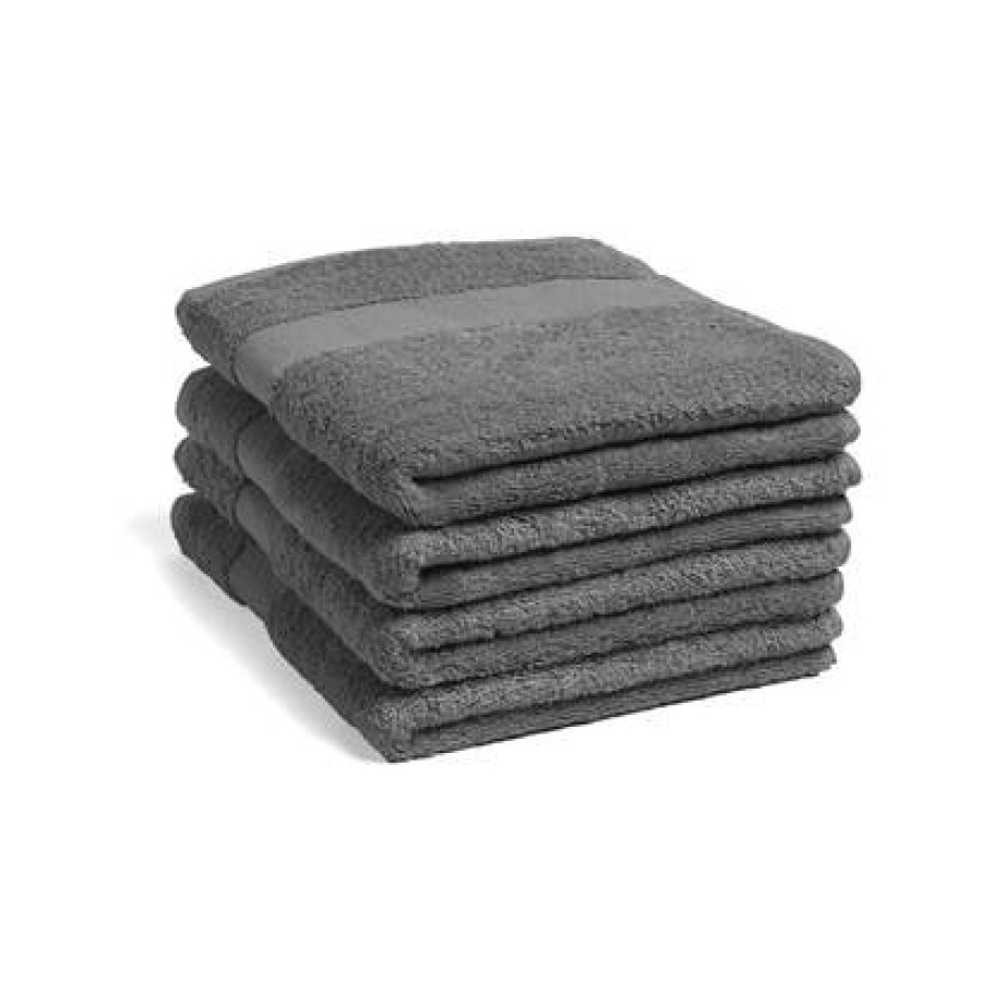 Yumeko handdoeken terry dark grey 50x100 - 4 st afbeelding 1