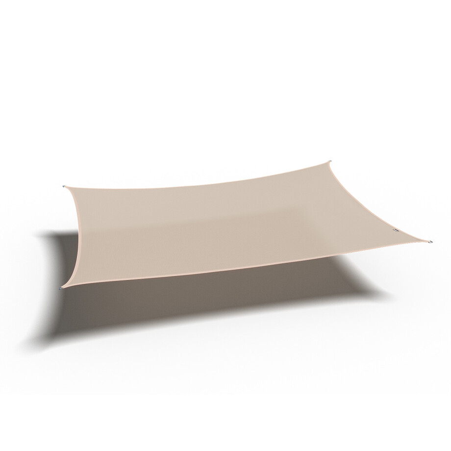 Schaduwdoek shade sail HDPE rechthoek 4x3m (Off white) afbeelding 