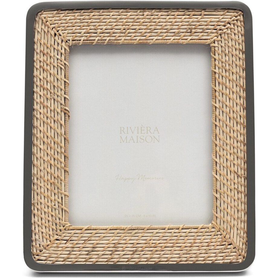Riviera Maison Fotolijst 20x25 met rotan lijst en zilveren detail - Kubu Photo Frame Riviera Maison Fotolijst 20x25 met rotan lijst en zilveren detail - Kubu Photo Frame afbeelding 1